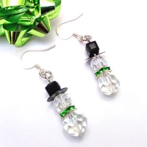 Snowman Christmas Earrings